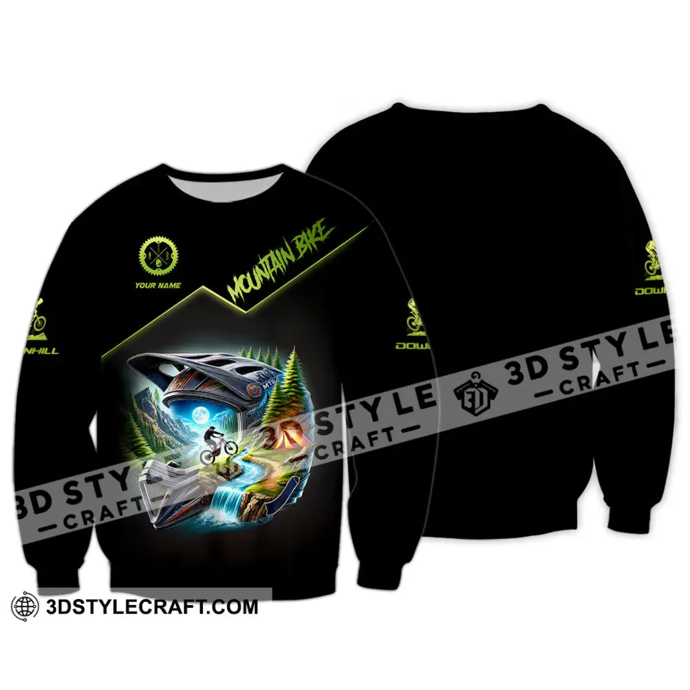 Man Shirt Custom Name Mountain Biker Bike Lover Hoodie Polo Long Sleeve / S T-Shirt