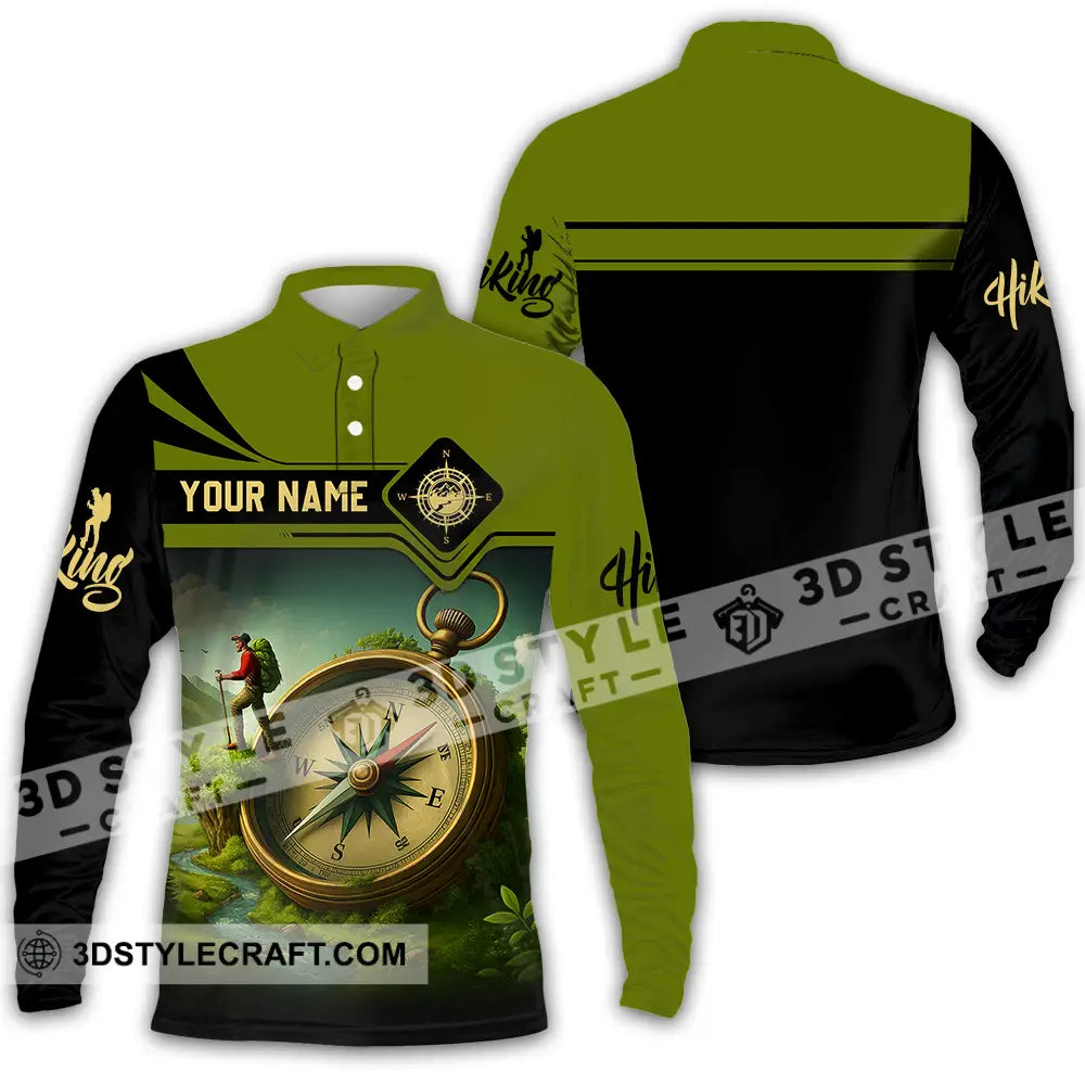 Unisex Shirt - Custom Hiking Lover Shirt Long Sleeve Polo / S T-shirt