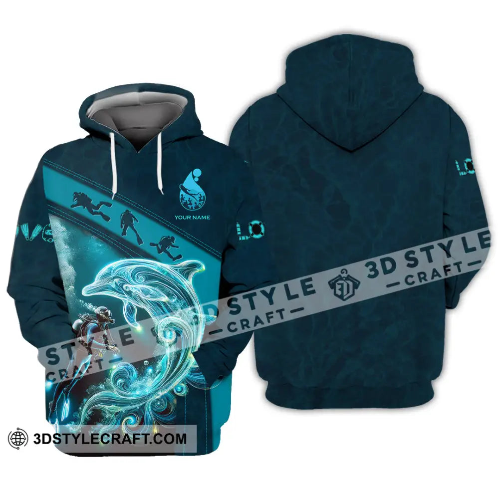 Unisex Shirt Custom Name Diving Lover Gift Hoodie / S T-Shirt