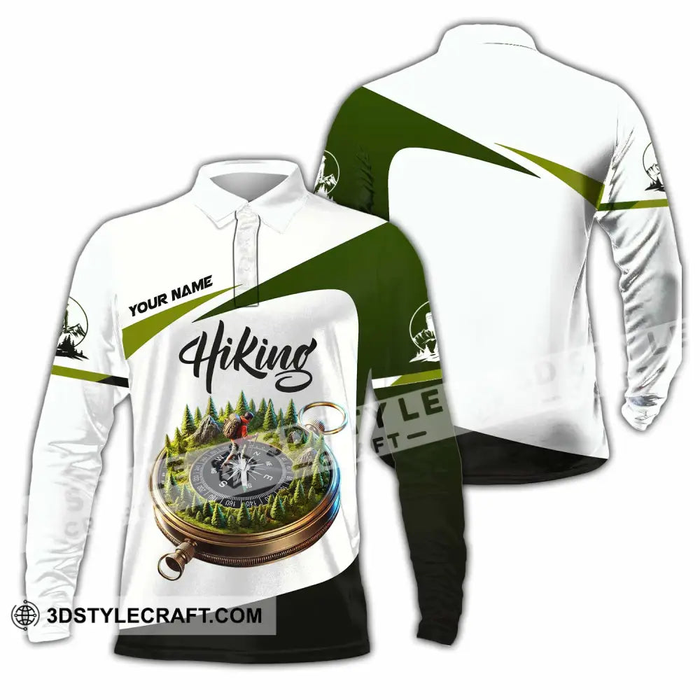Unisex Shirt Custom Name Hiking Polo Long Sleeve / S T-Shirt