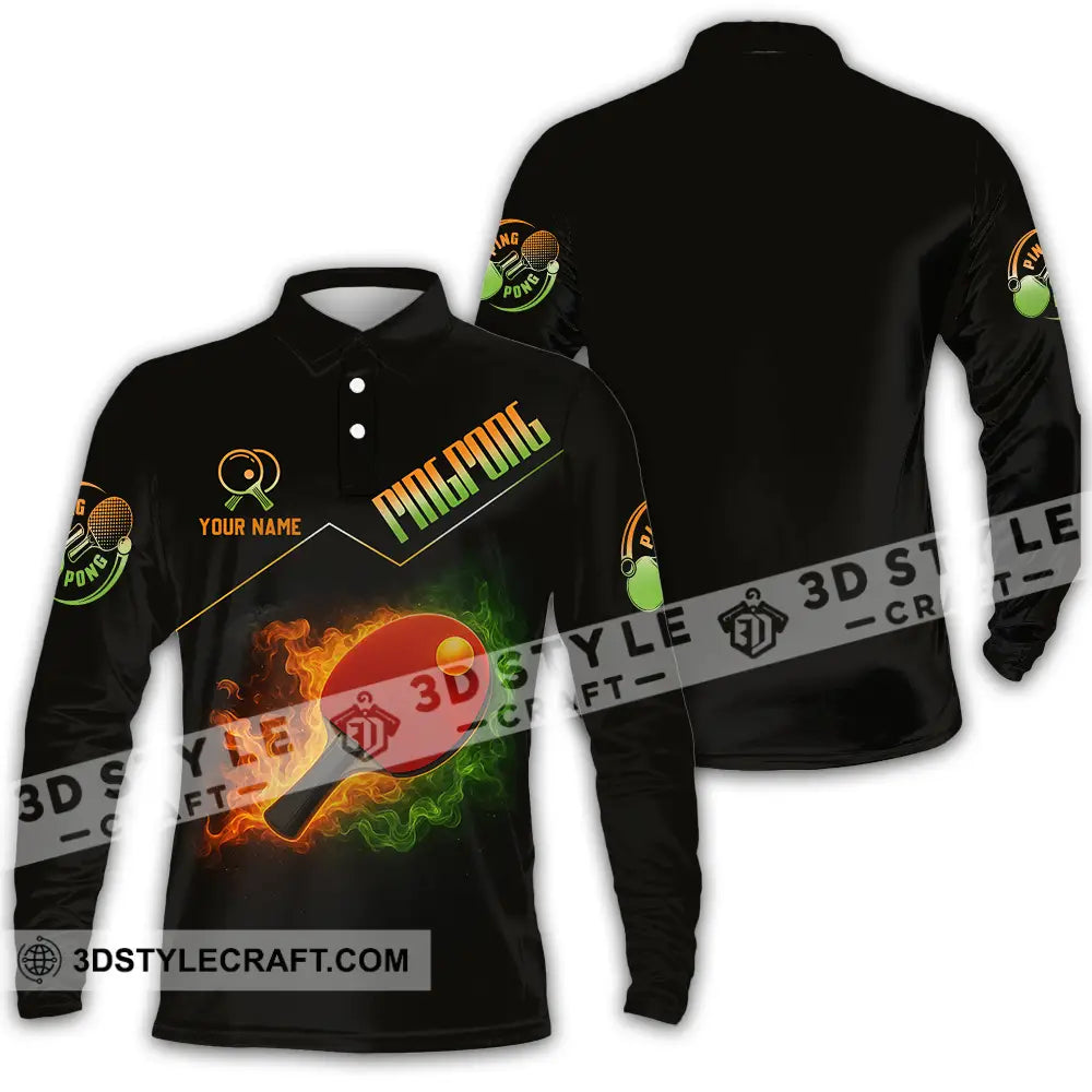 Unisex Shirt - Custom Ping Pong Shirt Long Sleeve Polo / S T-shirt