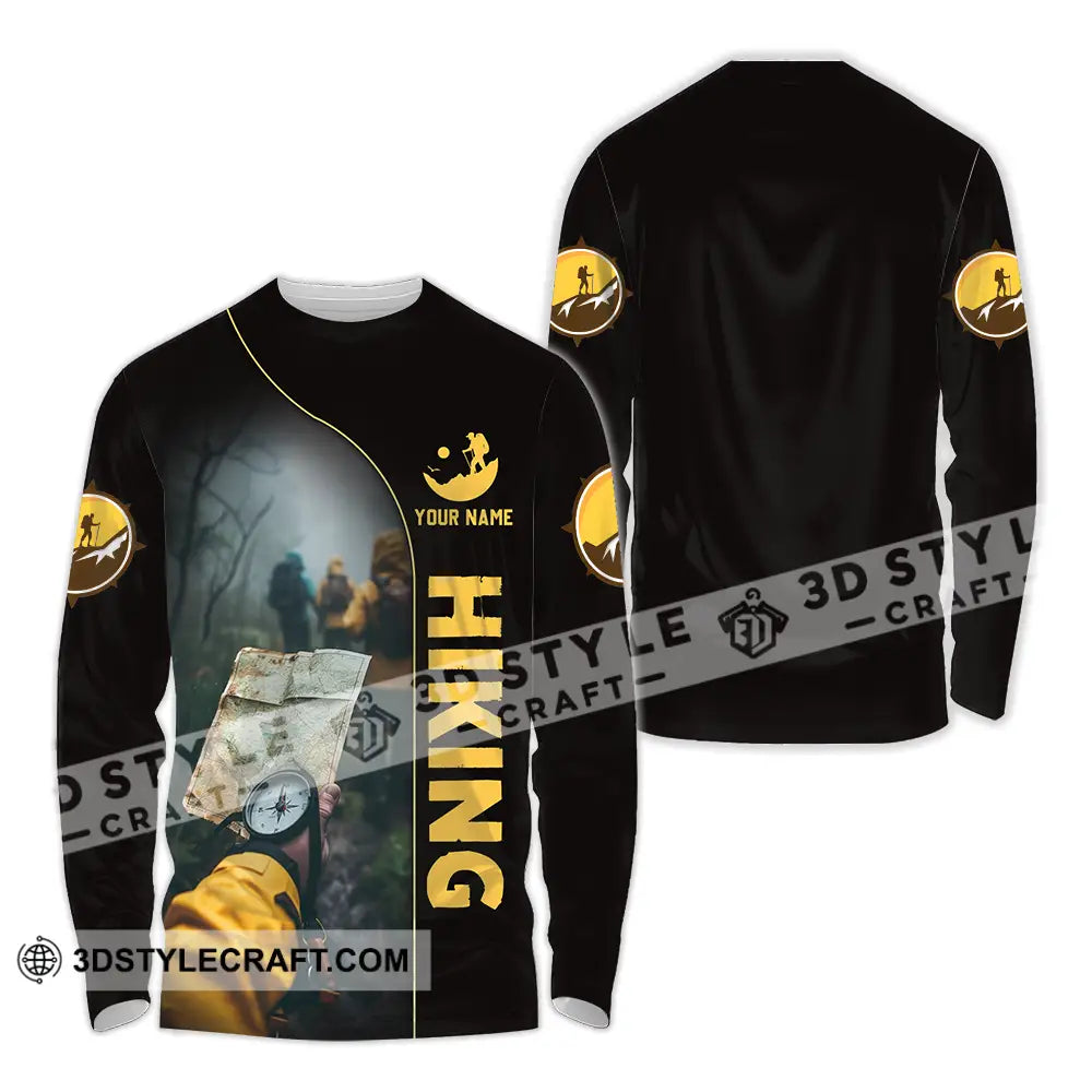 Unisex Shirt - Custom Text Shirt Hiking Shirt Long Sleeve Shirt / S T-shirt