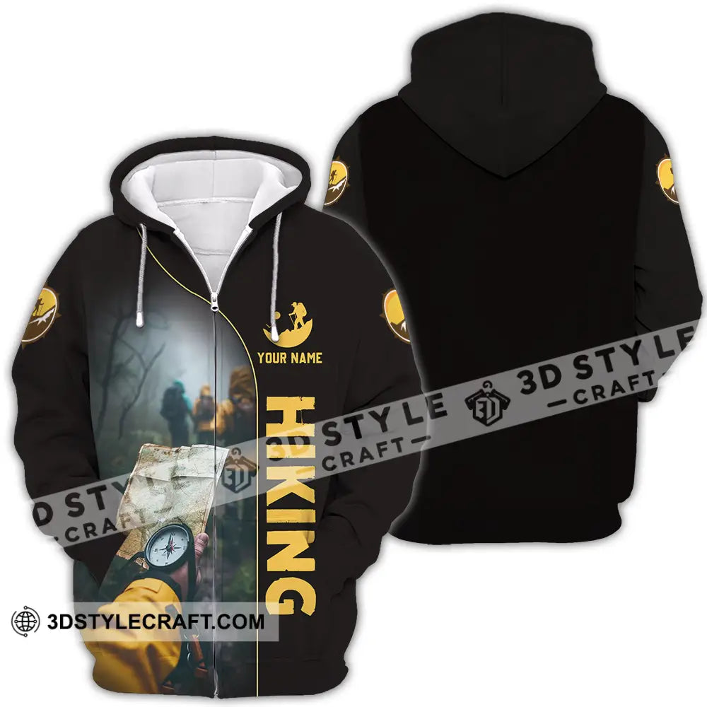 Unisex Shirt - Custom Text Shirt Hiking Shirt Zipper Hoodie / S T-shirt