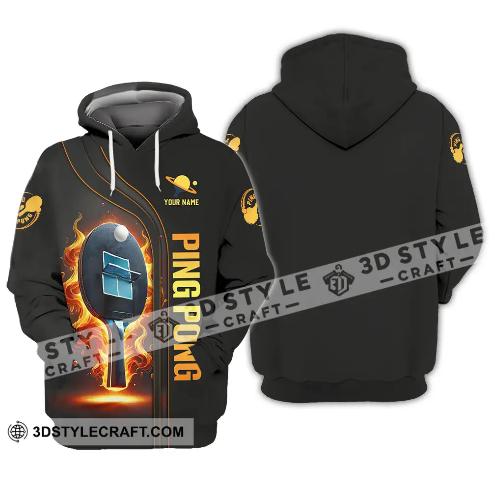 Unisex Shirt - Custom Text Ping Pong Hoodie / S T-Shirt